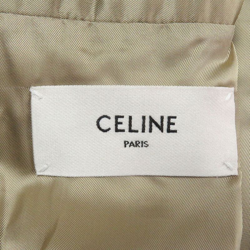 Celine 2m82a004n Technical Cotton Oversized Mack Coat Beige 46 Made In Italy