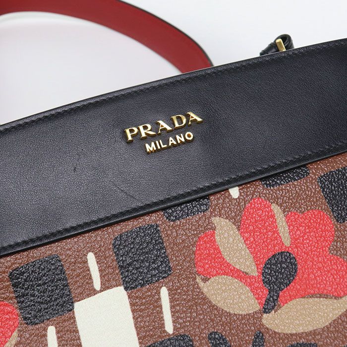 Prada Shoulder Bag Bibliotheque Pr85564 Shoulder Bag Leather Shoulder Bag Ladies