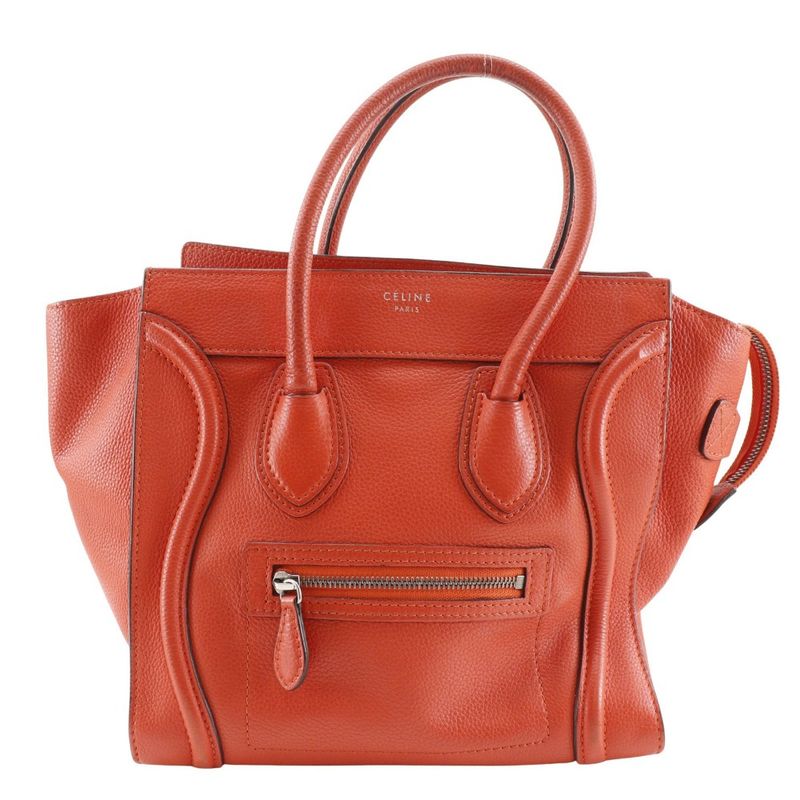 Celine Luggage Micro Shopper Leather Red Ladies Handbag