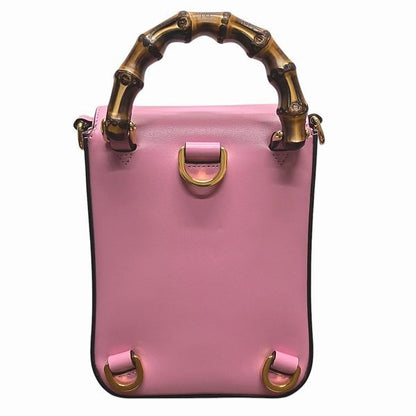 Gucci Bamboo 702106 3WAY Backpack Bag Shoulder Bag Handbag Women