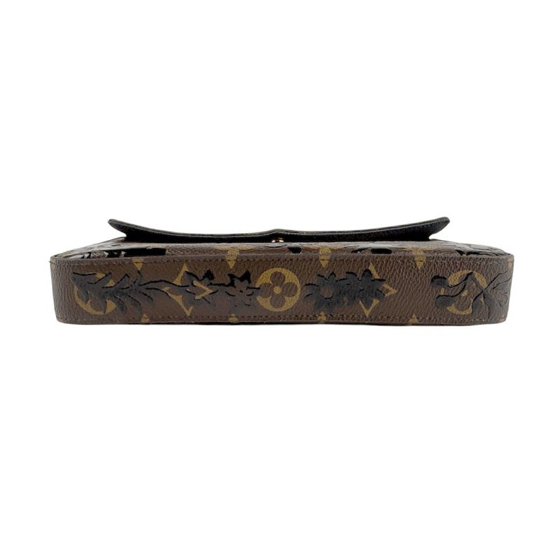 Louis Vuitton Chain Wallet Crossbody Shoulder Bag Monogram Pochette Felicie