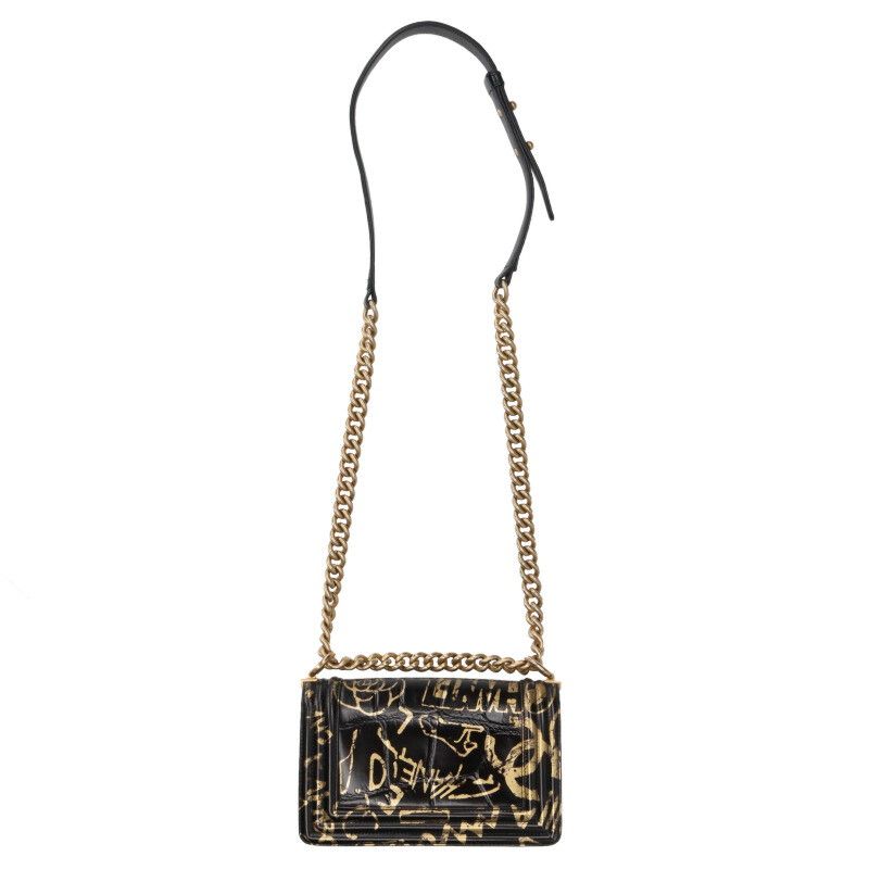 Chanel A67085 Boy Chanel 20 Graffiti Croc Shape Pressed Chain Shoulder Bag Women