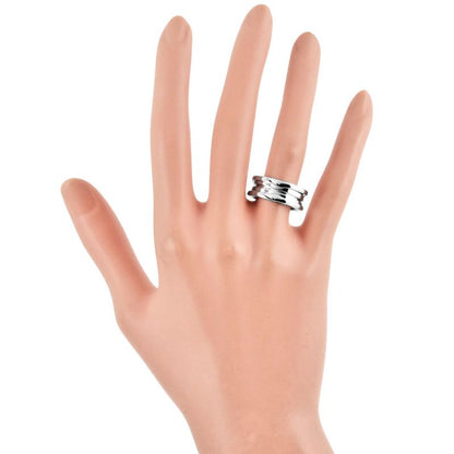 Bulgari Bvlgari B-zero1 2 Band Ring #54 18K White Gold 87g B-zero1