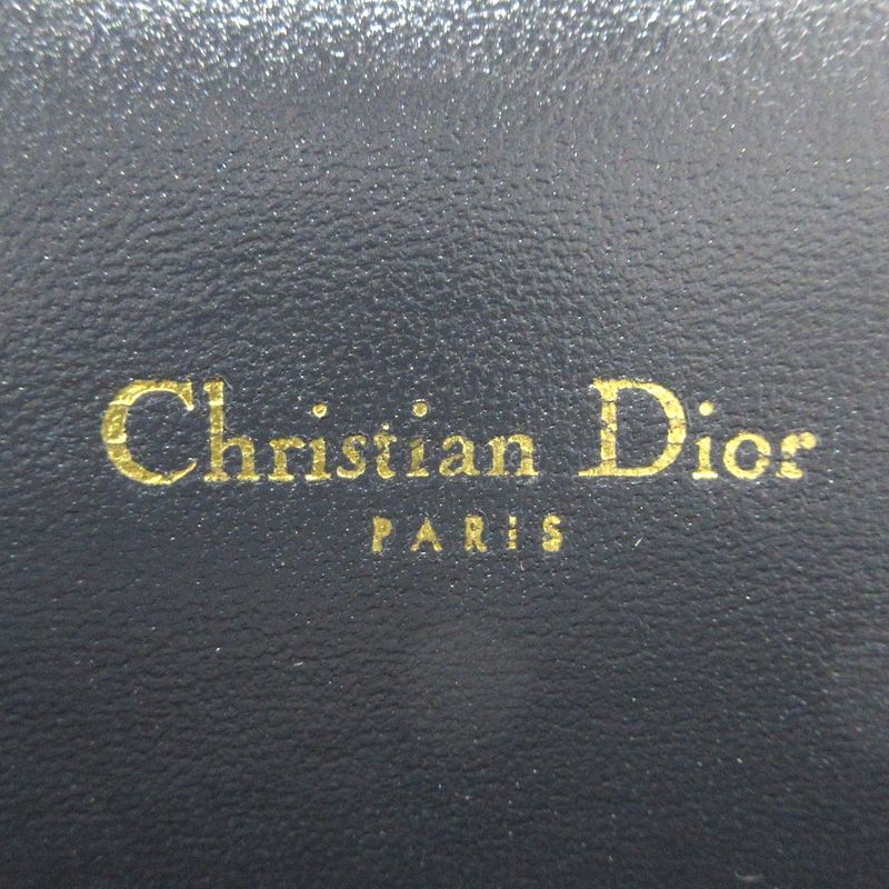 Dior/christian Dior Wallet - Black Chain Shoulder Leather