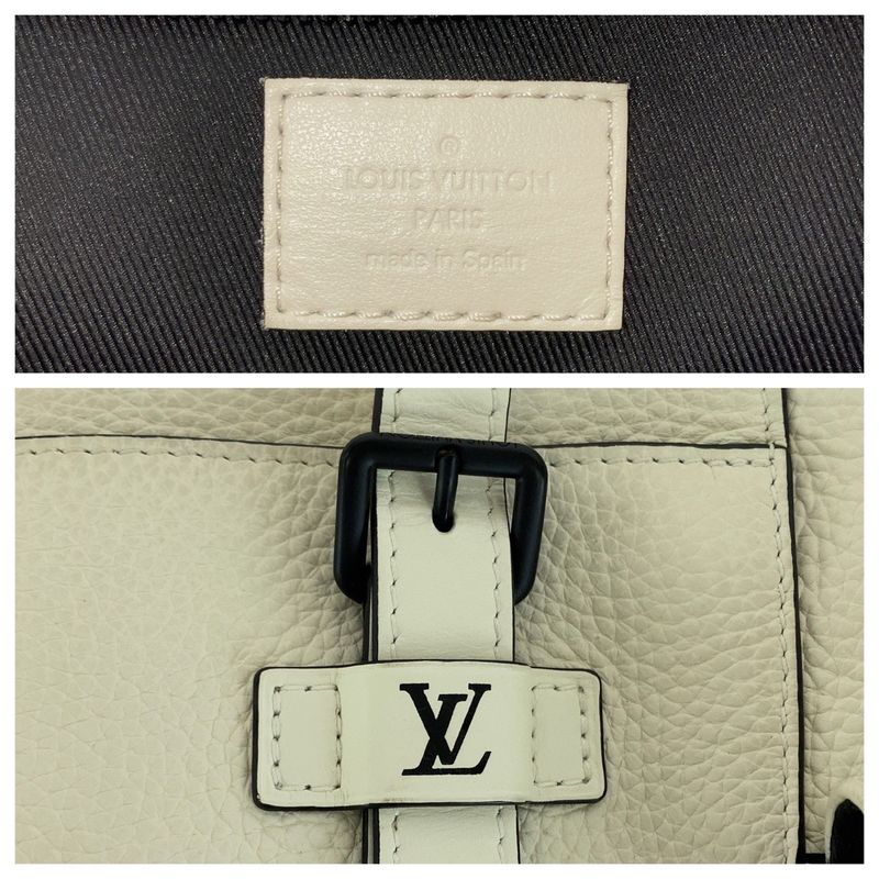 Louis Vuitton Taurillon Christopher Tote White Cream Leather M58477 Tote