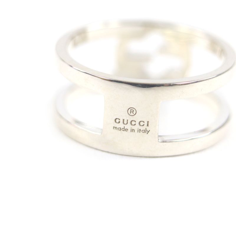  Gucci 797031 Interlocking G Wide Ring Ag925 Current Item Rings Silver 18 Size