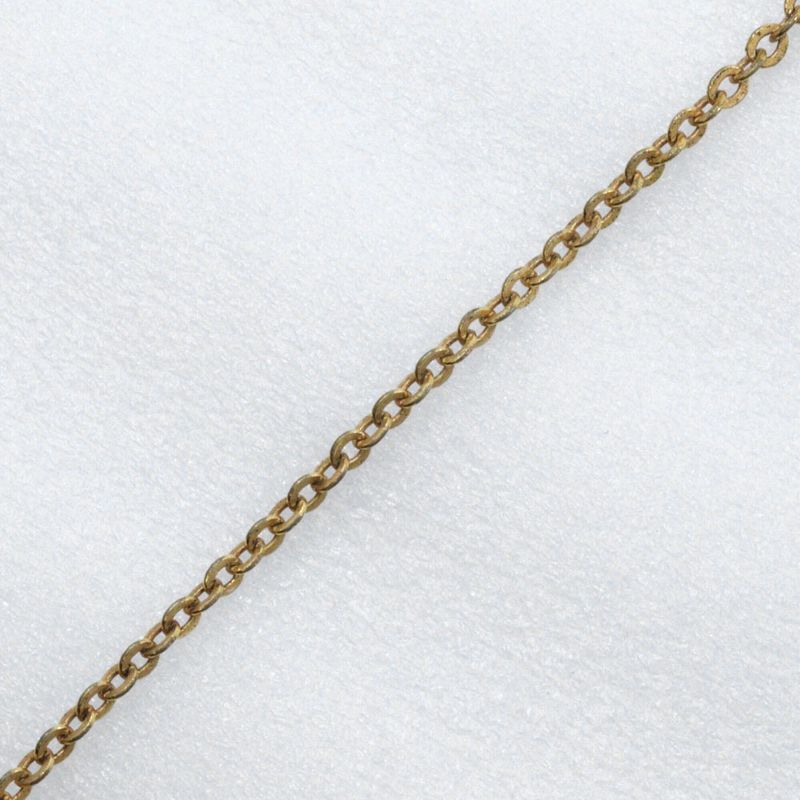[dior] Christian Dior Logo Heart Gold Plated And Rhinestone Ladies 6.1g Necklace