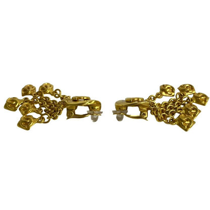 Chanel Vintage 96 P Coco Mark Motif GP Earrings Ear Cuff