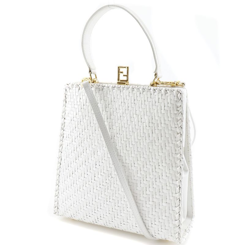 Fendi Leather White Women's Handbag