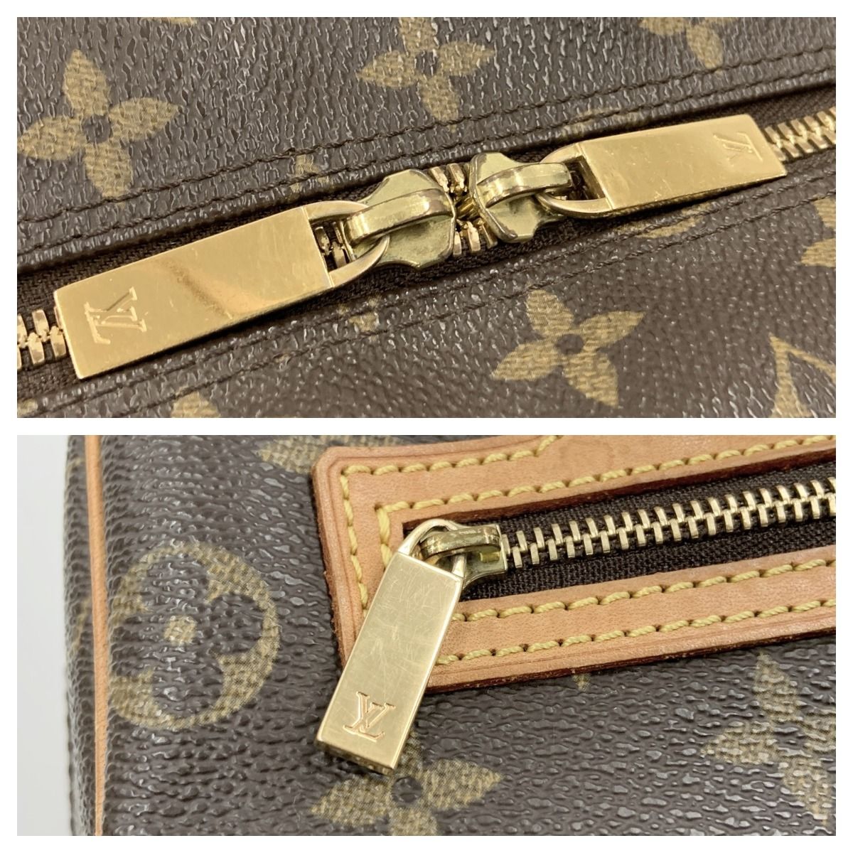 Louis Vuitton Monogram Shite MM Shoulder Bag M51182 Brown