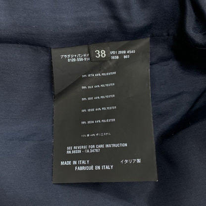 Prada | 2019 | Silk-blend 3B Tailored Jacket | 38 | Navy | Women