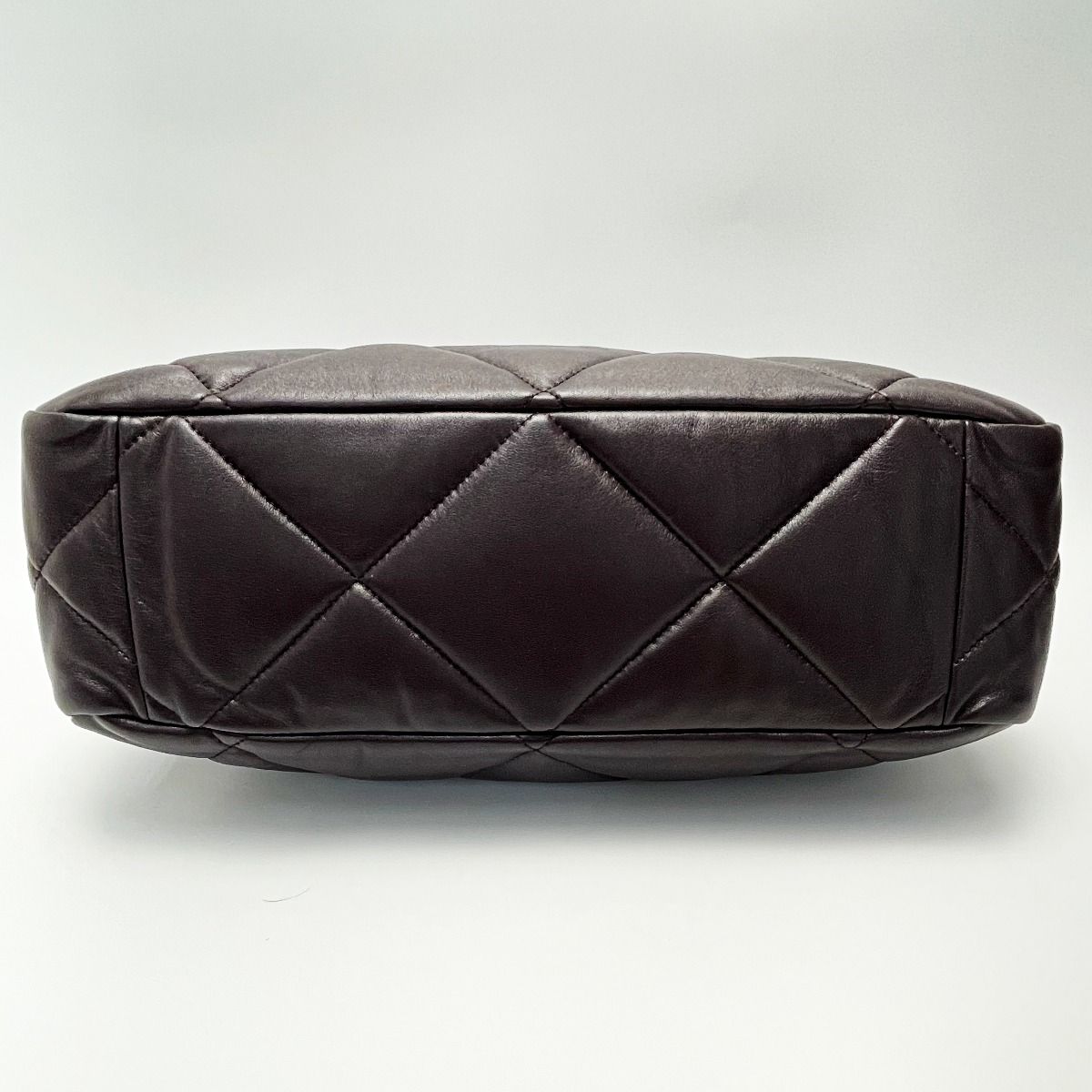 Chanel 19 As3660 Brown Chain Tote Bag Shiny Lambskin Ladies
