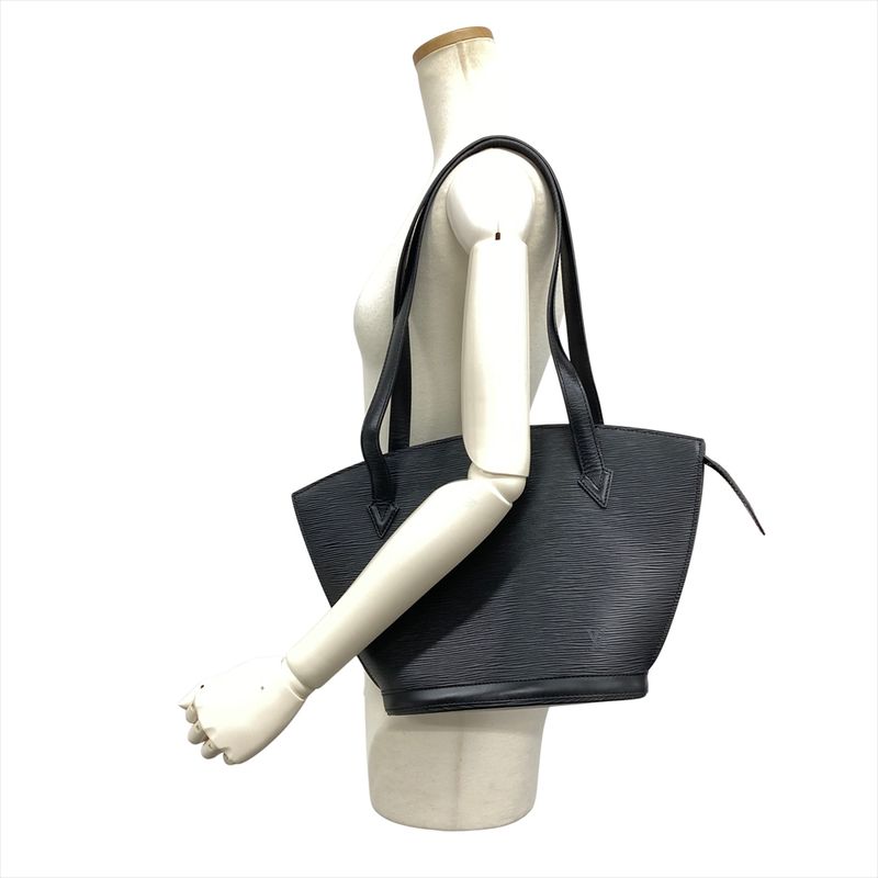 Louis Vuitton Saint Jacques Noir Black Tote Bag Epi M52262 Black Gold Hardware