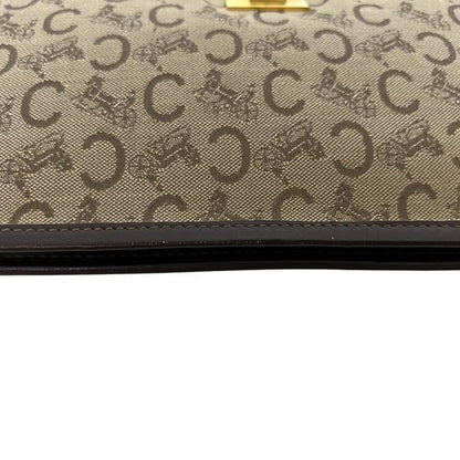 Celine Clutch Bag Beige Brown C Macadam Rare Canvas
