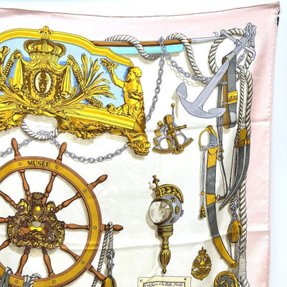 Hermes Scarf Carré 90 Musee Museum Silk Pink