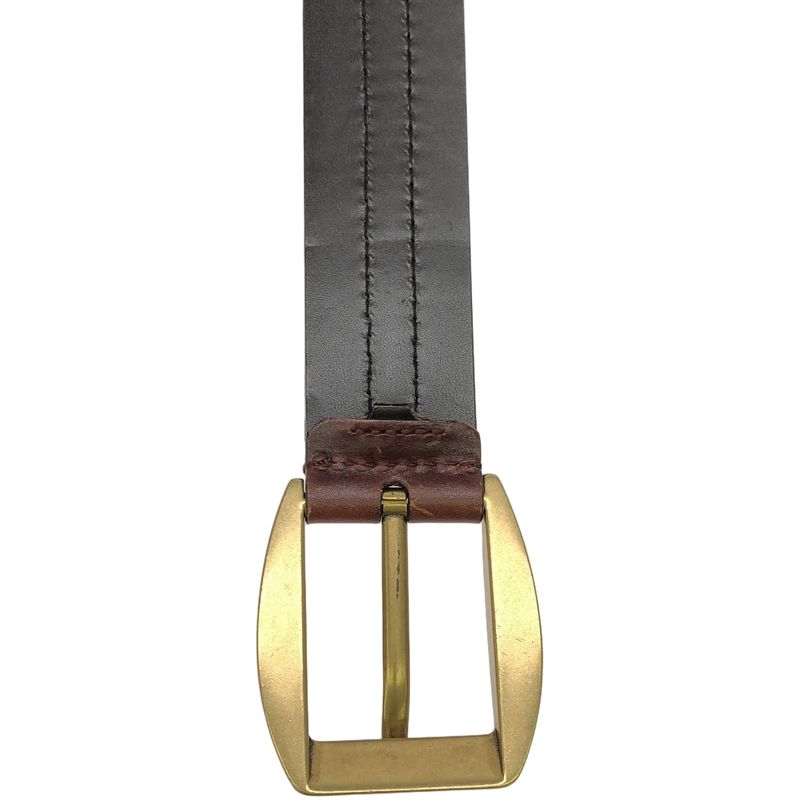 Gucci Logo Engraved Leather Belt 106395 214351 Brown 95