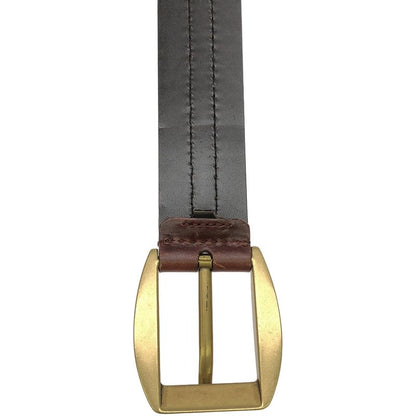 Gucci Logo Engraved Leather Belt 106395 214351 Brown 95