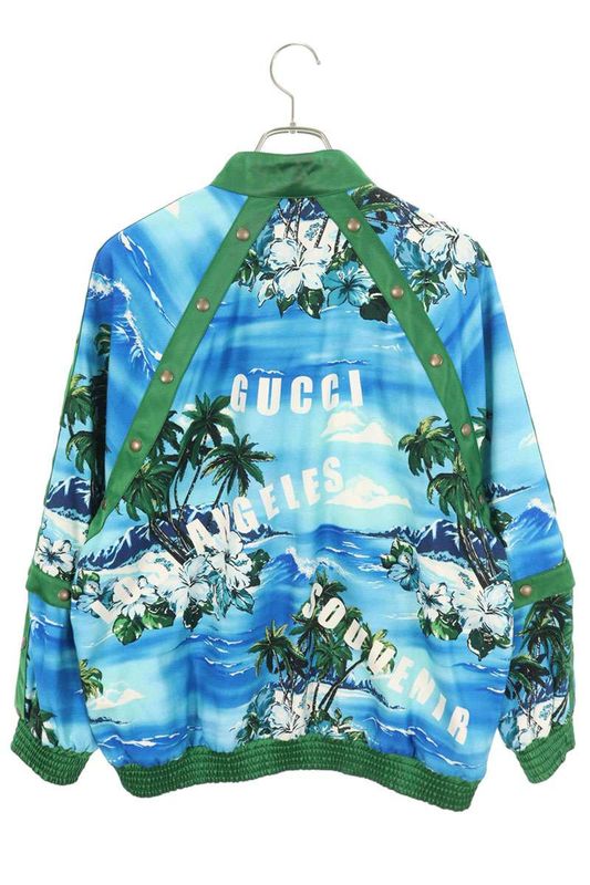 Gucci 693161 Xjear O Chien Printed Cotton Blouson Men's S