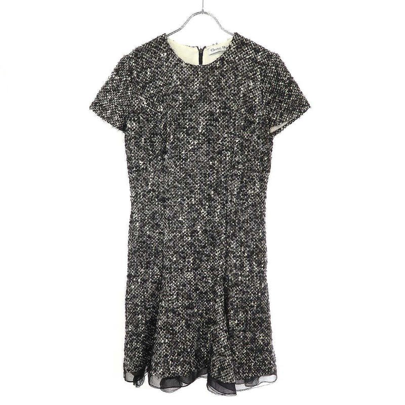 Christian Dior Tweed Dress 4a21658t1152 Black 42