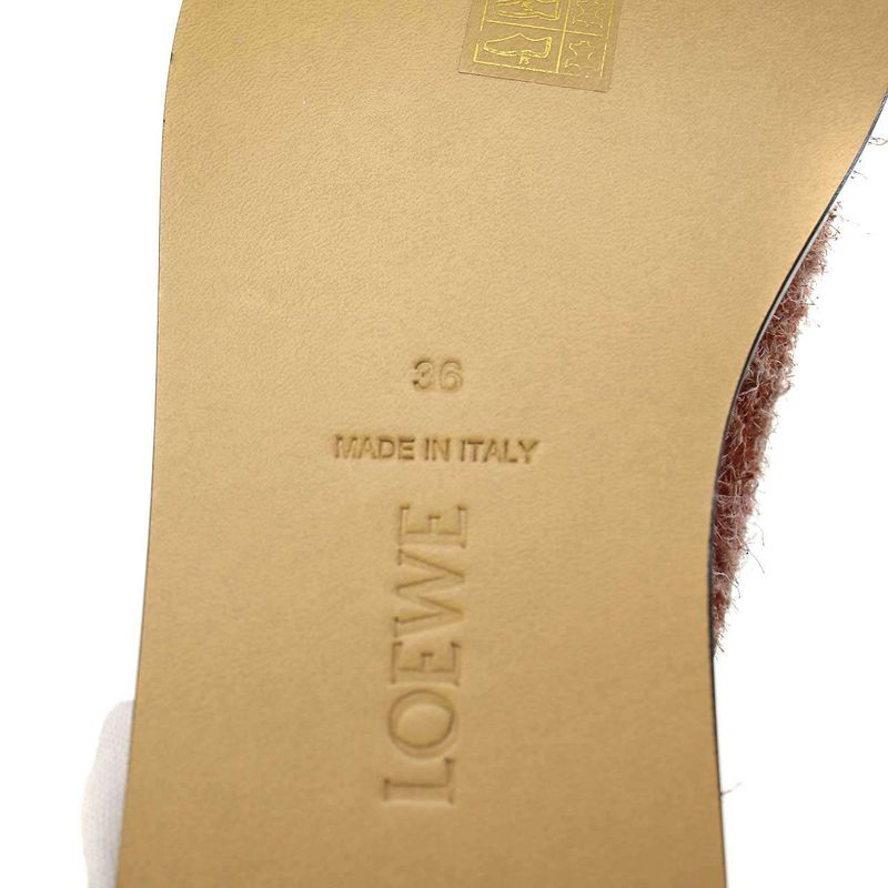 Loewe Ladera Mule Sandals Pink Color 36