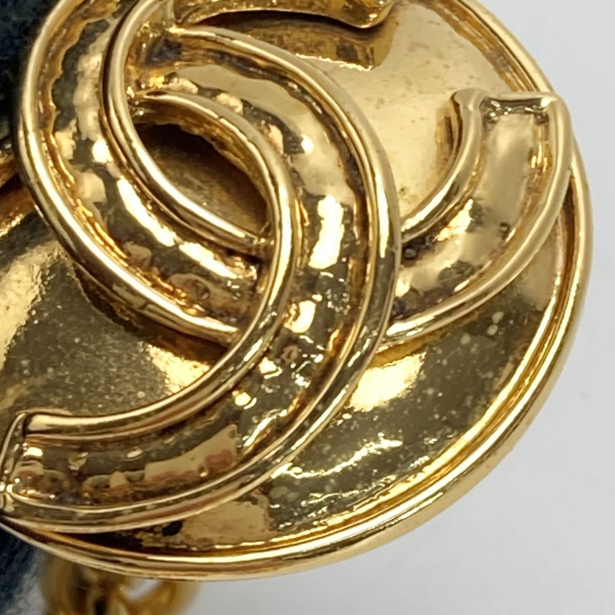 Chanel Cocomark Round Necklace 94p Gold Plated Vintage