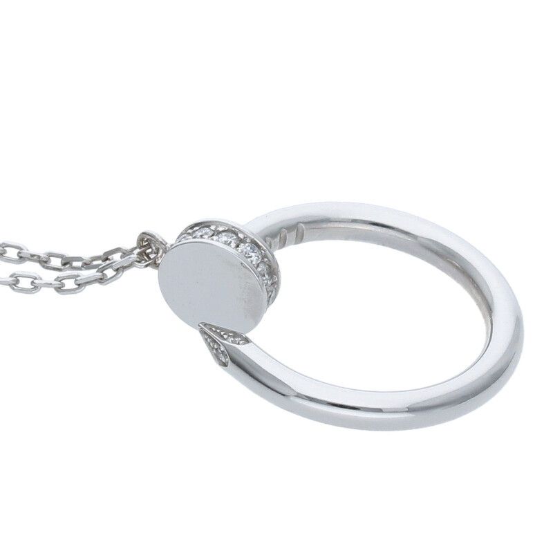 Cartier Juste UN CLOU Neclace Juste Un Clou 18kwg Half Diamond Necklace Men's