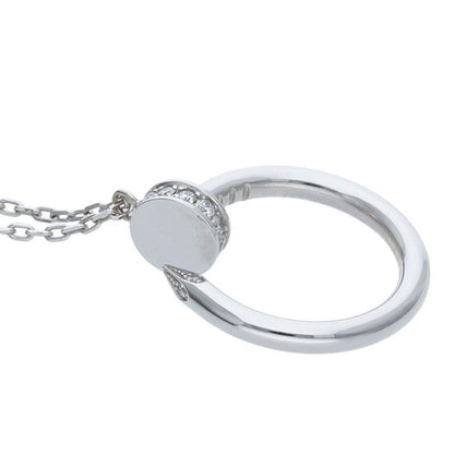 Cartier Juste UN CLOU Neclace Juste Un Clou 18kwg Half Diamond Necklace Men's