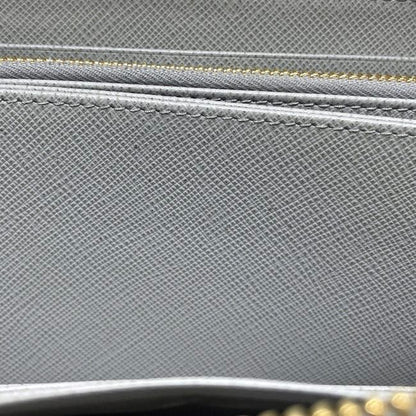 Prada Round Zipper Long Wallet Gray 1ml506 Excellent Condition Wallet