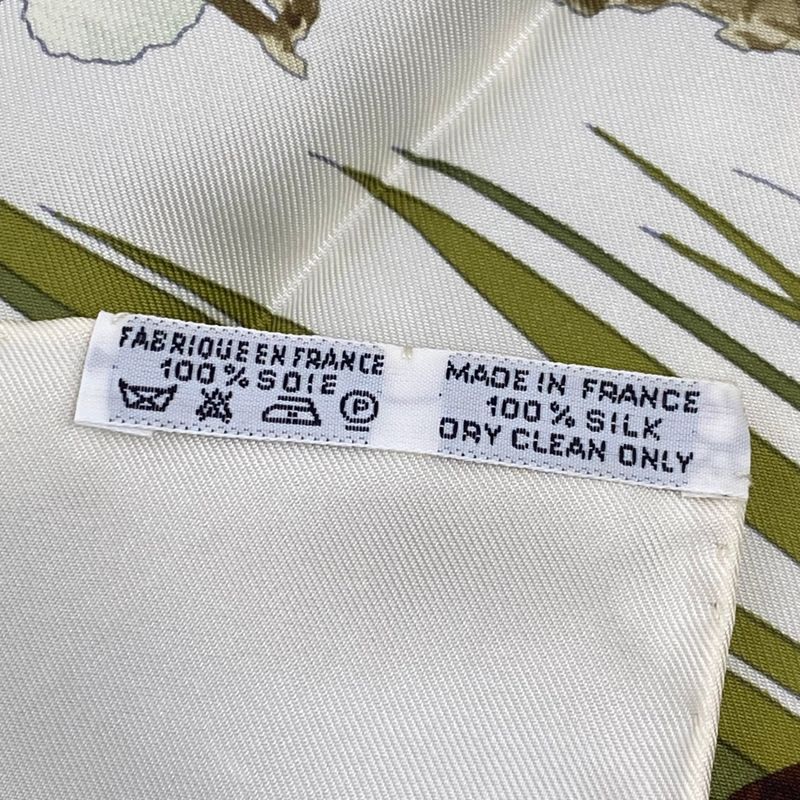 Hermes Scarf Carré 90 Silk Turbans DES Reines Princess Turban Flowers Leaves