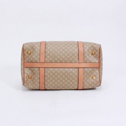 Celine Macadam Leather X PVC Beige Handbag Gold