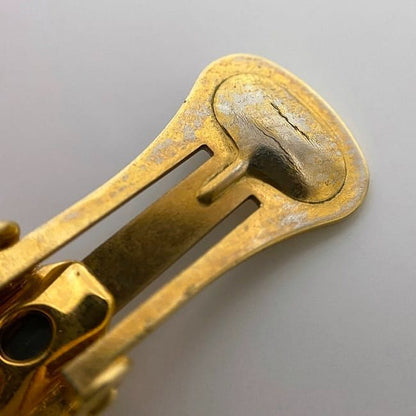 Celine Earring Gold Triomphe Excellent Condition Rare GP Used