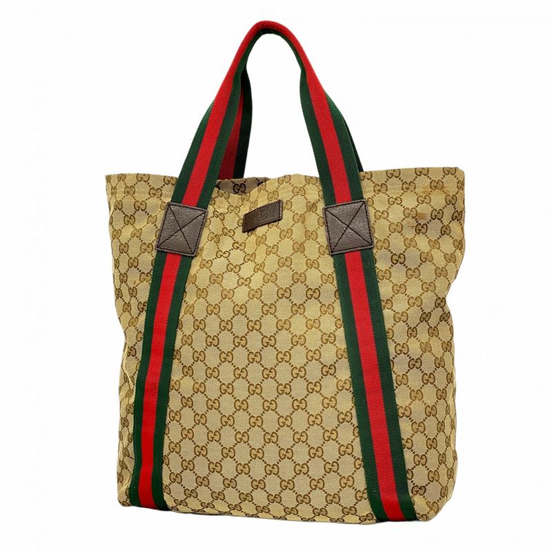 Gucci Tote Bag GG Canvas/sherry Line 189669 Canvas Brown Ladies