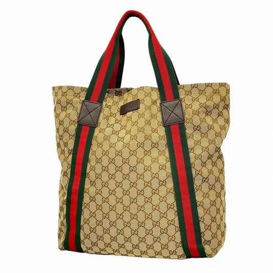 Gucci Tote Bag GG Canvas/sherry Line 189669 Canvas Brown Ladies