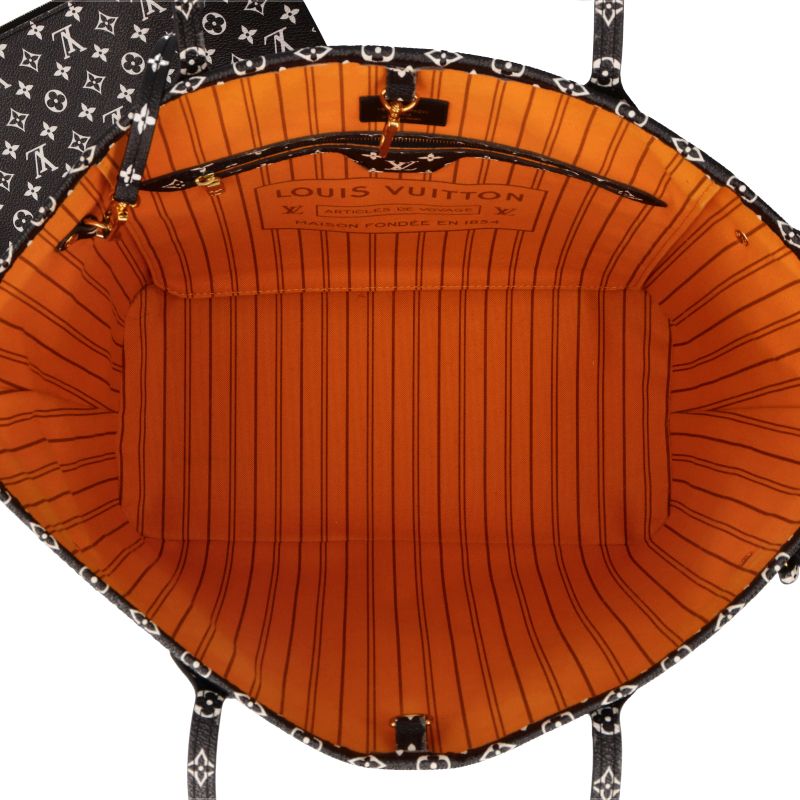 Louis Vuitton Neverfull MM M44676 Monogram Jungle Women's Tote Bag Brown Orange