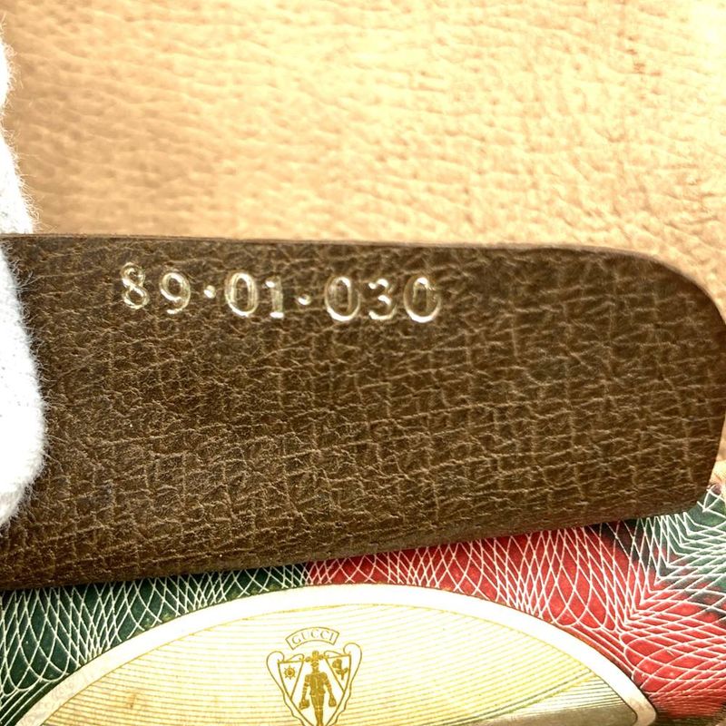 Gucci 89-01-030 Second Bag Clutch Bag Pouch Sherry Line GG Supreme Beige Ladies