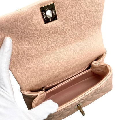 Chanel Handbag Shoulder Bag Coco Handle XXS As2215 Matelasse Caviar Skin Coco