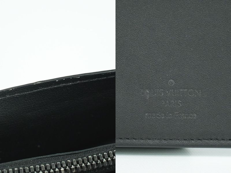 Authentic Louis Vuitton LV Portefeuille Brazza Monogram Shadow Noir Black