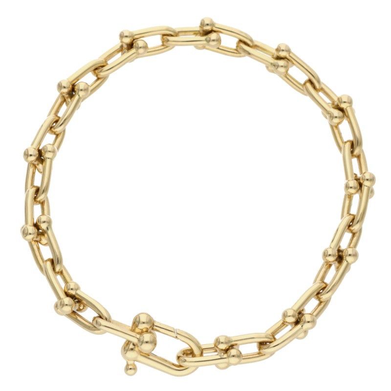 Tiffany & Co Hardwear 18K Yellow Gold Small Link Bracelet Men's S