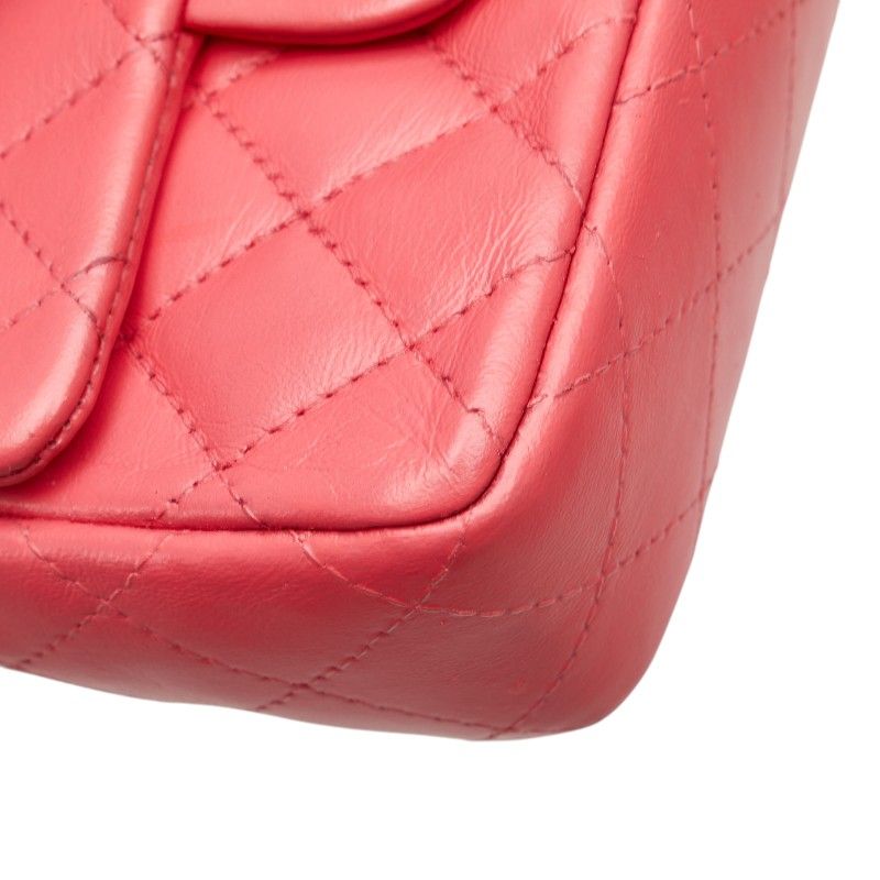 Chanel Mini Matelasse Coco Mark Chain Shoulder Bag Pink Lambskin Ladies Chanel