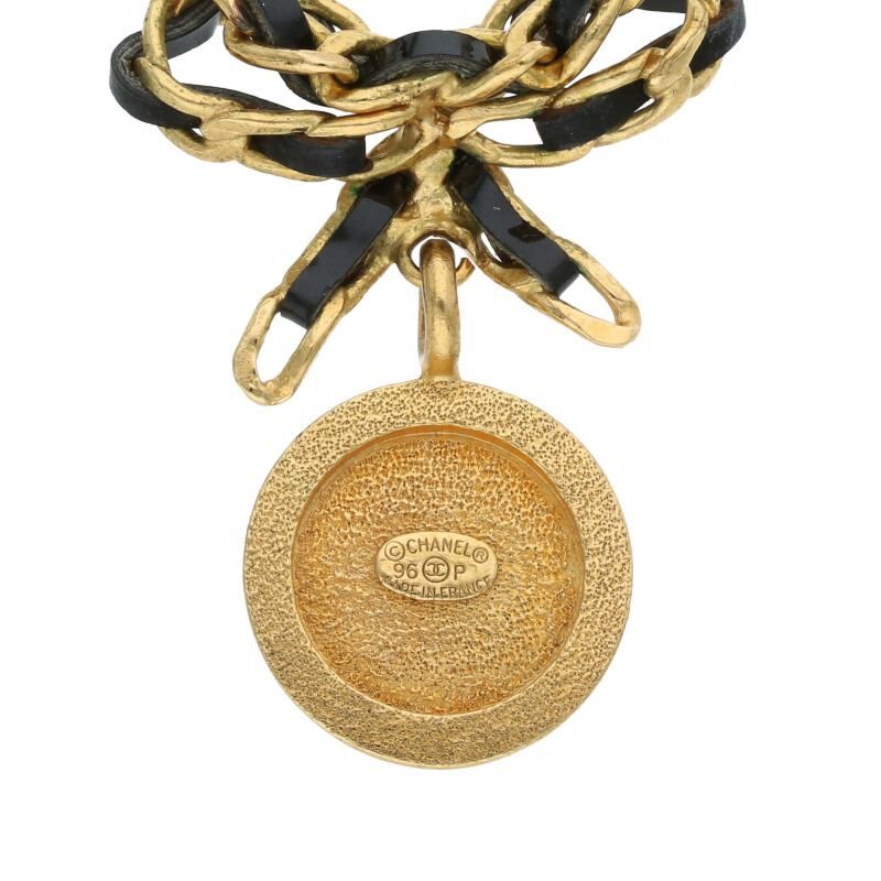 Chanel 96P Vintage Coin Ribbon Choker Necklace Women