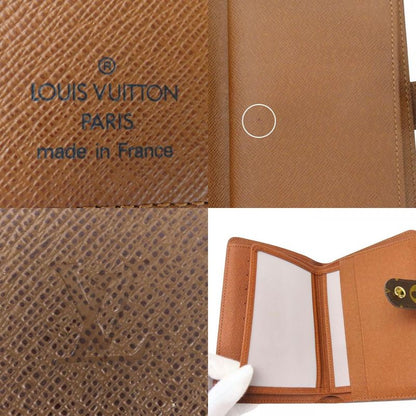 Louis Vuitton Bifold Wallet Porte Papier M61207 Monogram Brown Gold Hardware