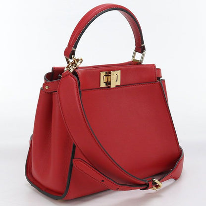 Fendi 2WAY Selleria Mini Peekaboo Handbag Leather Women