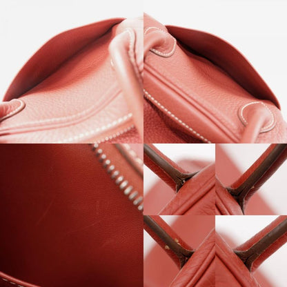 Hermes Lindy 34 2WAY Shoulder Togo Sanguine Orange/silver Hardware □O Ladies