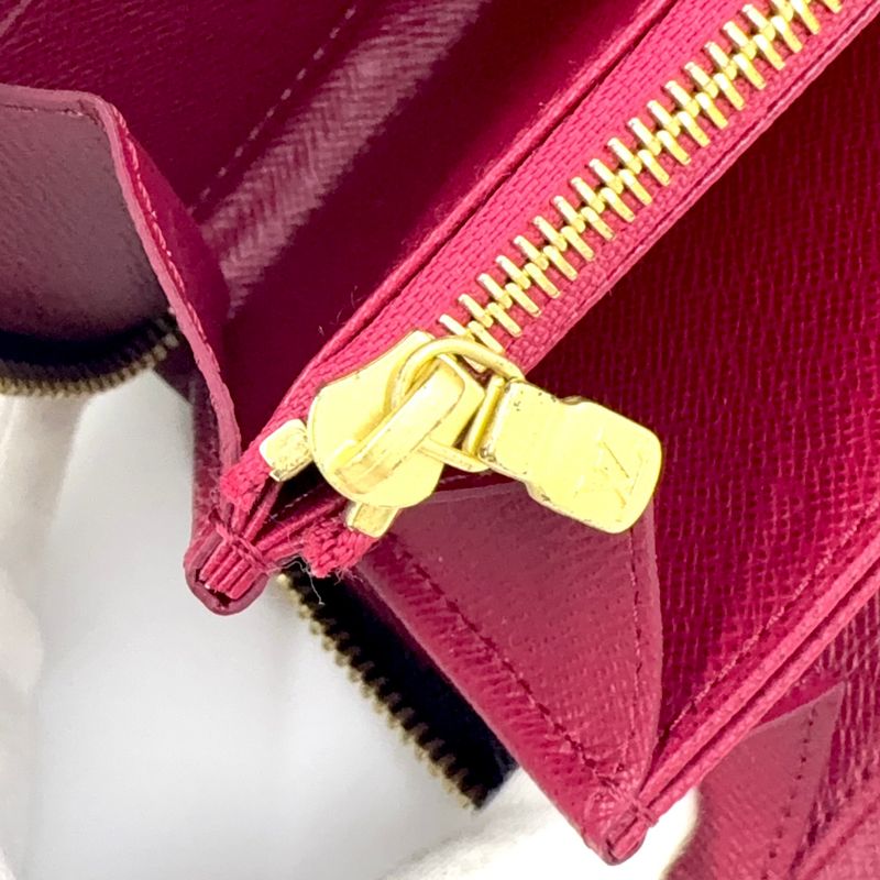 Louis Vuitton Zippy Wallet Monogram Fuchsia PVC Pink Purple And Brown Round