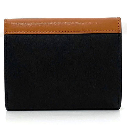 Celine Trifold Wallet Black Brown Blue Gold