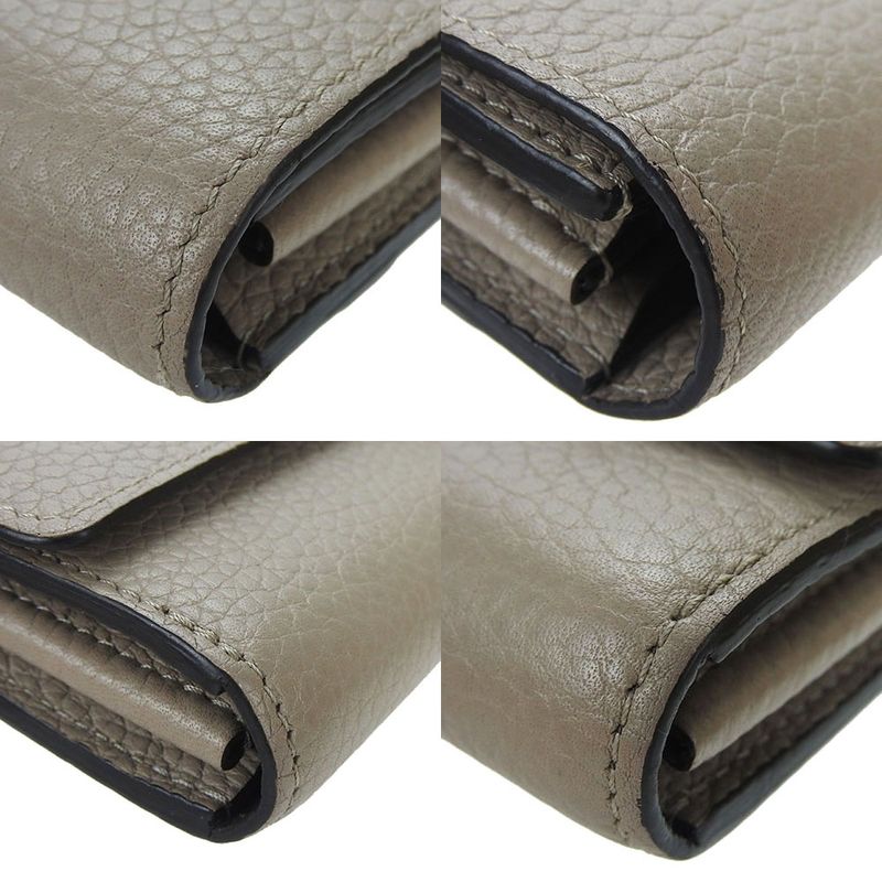 Louis Vuitton Long Wallet Portefeuille Capucines M61249 Leather Beige Gallet LV