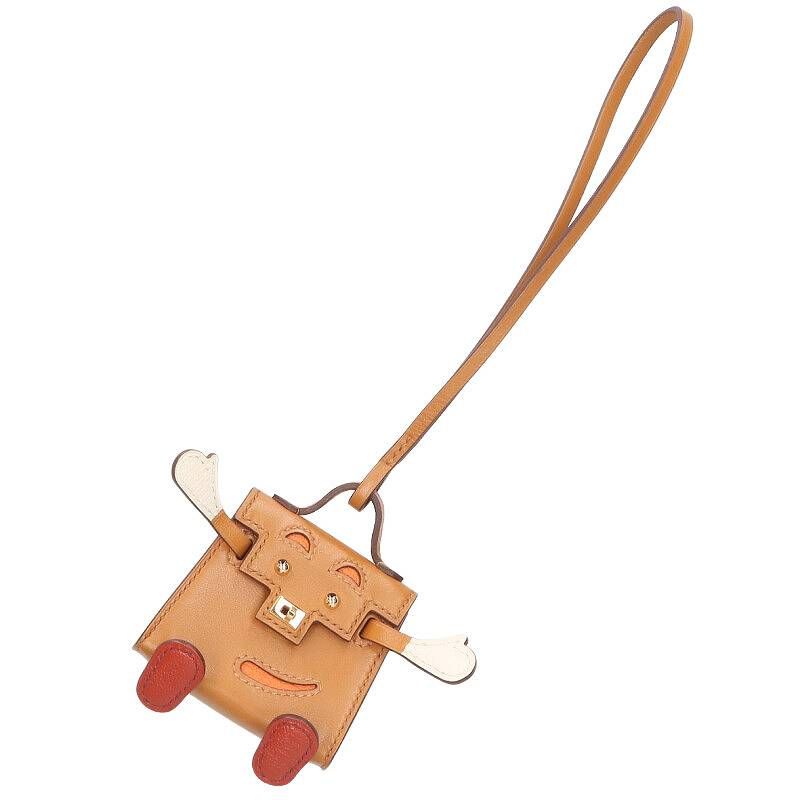 Hermes Kerry Doll Engraved U Ghardware Tadelakt Chevre Mizor Charm Men's