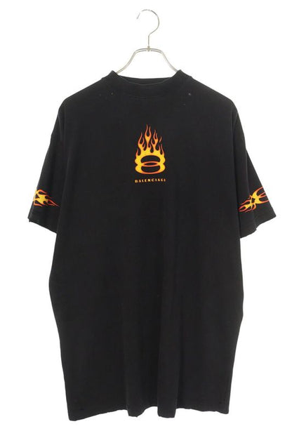 Balenciaga 24SS 787349 Tqvw7 Used Flame Logo Oversized T-shirt Men 1