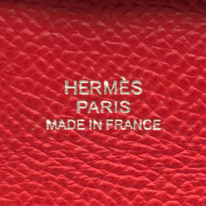 Hermes Bastia Evelyne Red Shikaku Coin Case