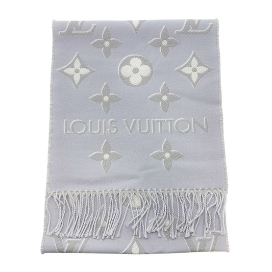 1942 Louis Vuitton Scarf LV Escential Shine M78895 Light Gray Wool Monogram